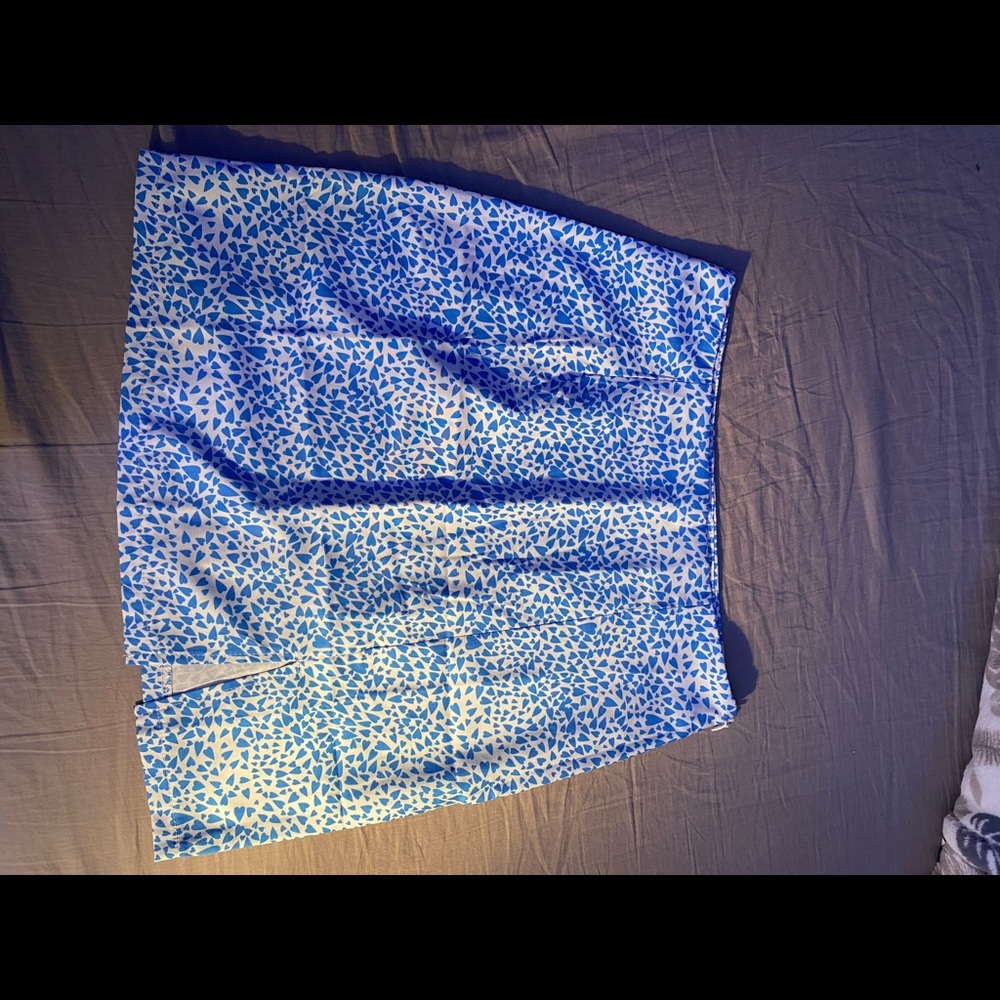 ZAFUL blue mini skirt. Blue heart pattern